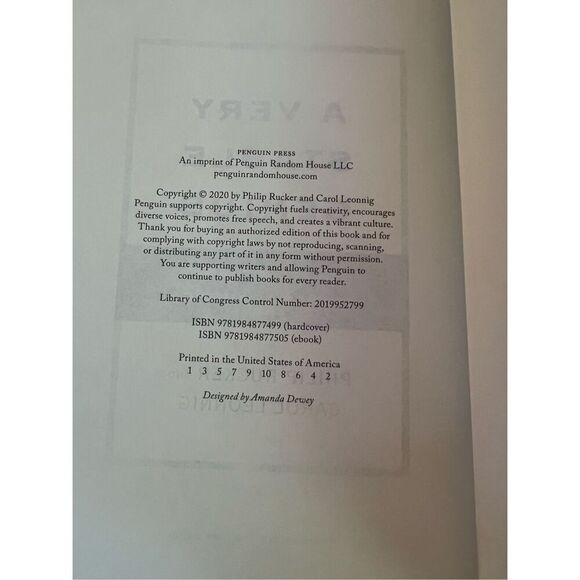 A Very Stable Genius: Donald J. Trump’s Testing of America - Hardcover 2020 - Picture 7 of 9